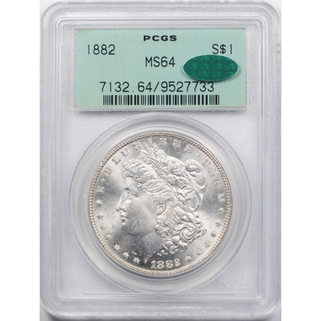 1882 $1 Morgan Dollar PCGS MS 64 Uncirculated CAC Approved OGH Old Holder 