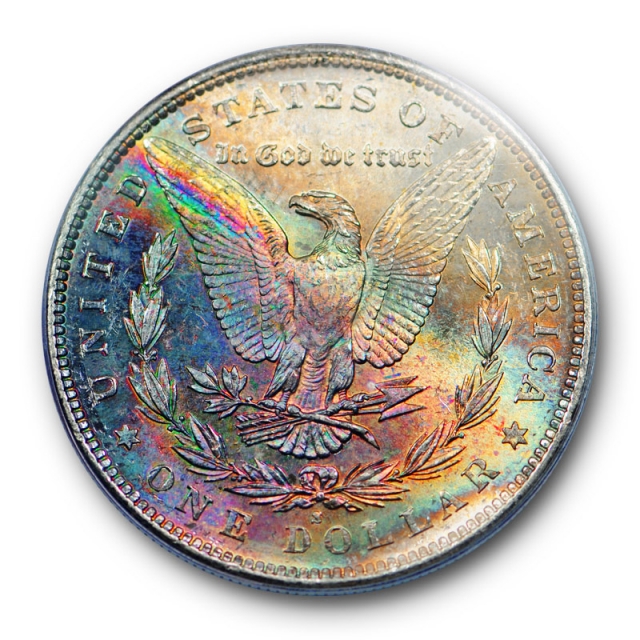 1881 S $1 Morgan Dollar PCGS MS 62 Uncirculated Rainbow Toned Beauty 