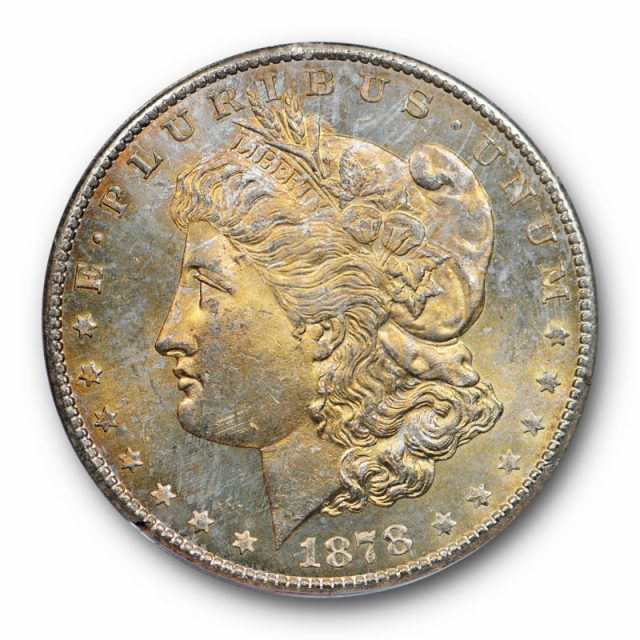 1878 CC $1 Morgan Dollar PCGS MS 64 Uncirculated CAC Approved Toned