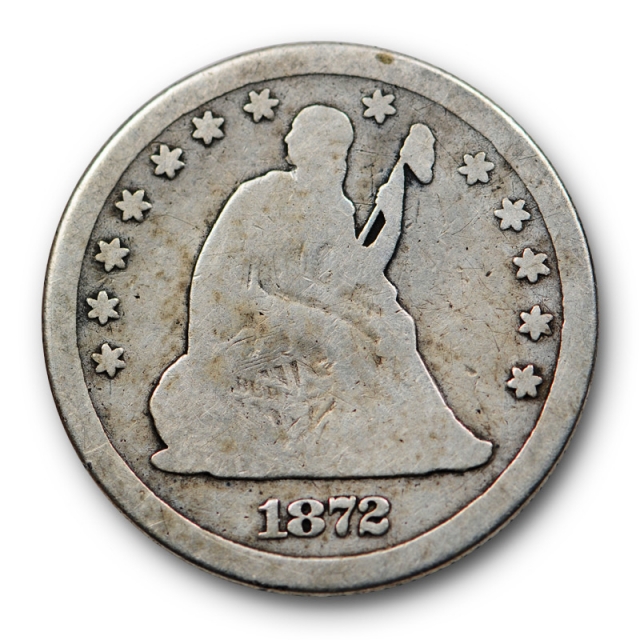 1872 CC 25C Seated Liberty Quarter Good G Details Carson City Mint Key Date Tough 