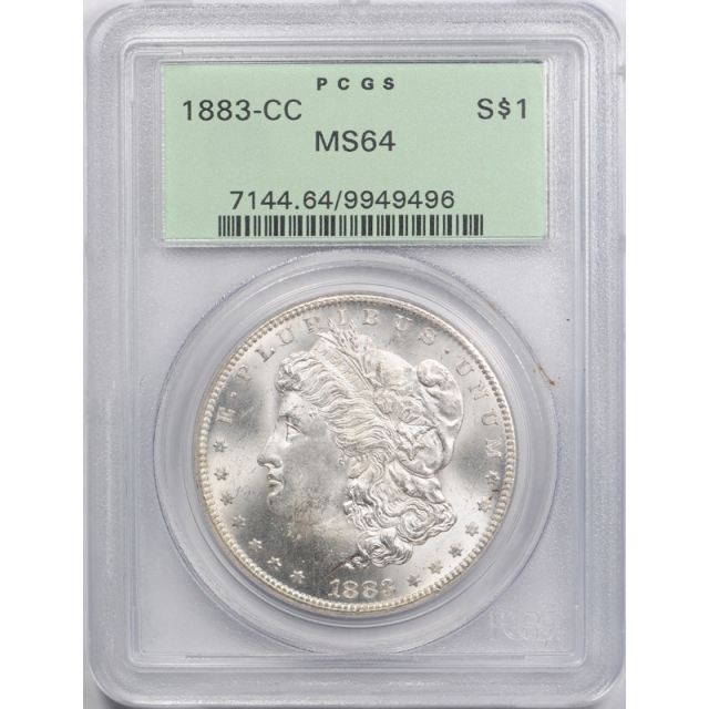 1883 CC $1 Morgan Dollar PCGS MS 64 Uncirculated OGH Old Holder Nice ! 