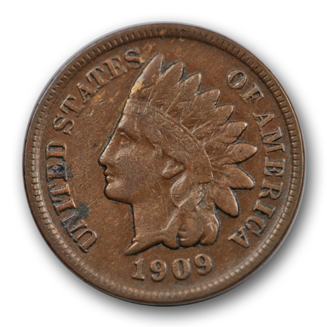 1909 S 1C Indian Head Cent Very Fine VF Full Liberty Original Key Date