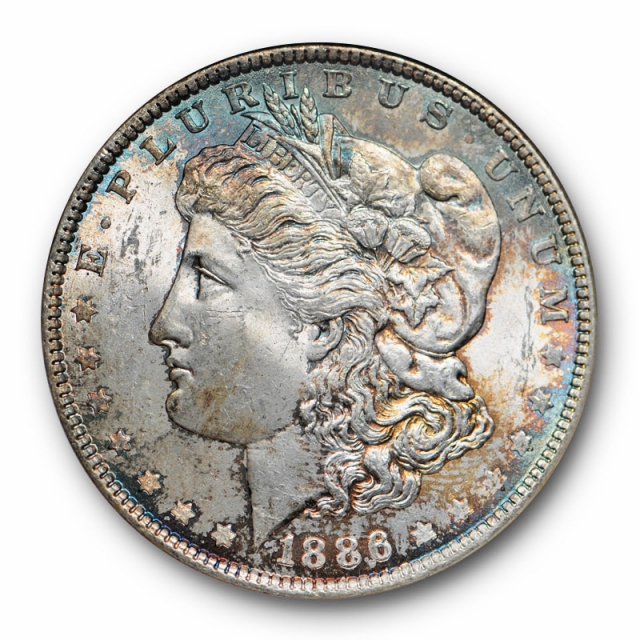 1886 $1 VAM 4 $1 Morgan Dollar ANACS MS 63 Uncirculated Top 100 RPD
