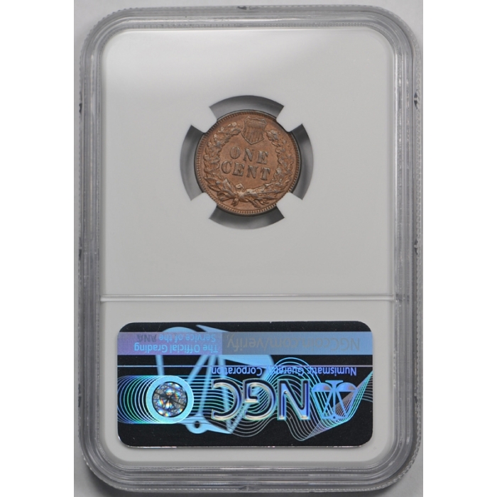 1897 1 in Neck Indian Head Cent FS-401 1C NGC MS 62 BN
