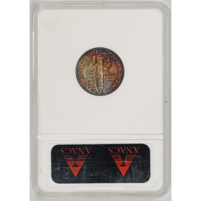 1941 Monster Toned Mercury Dime ANACS MS 66 FSB Deep Orange Tone
